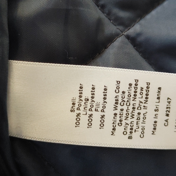 Talbots Woman Navy Blue White Check Vest - Picture 7 of 7